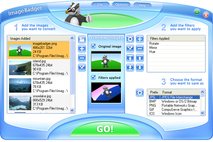 Screenshot of ImageBadger 4.2