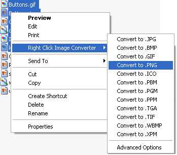 Screenshot of Right Click Image Converter